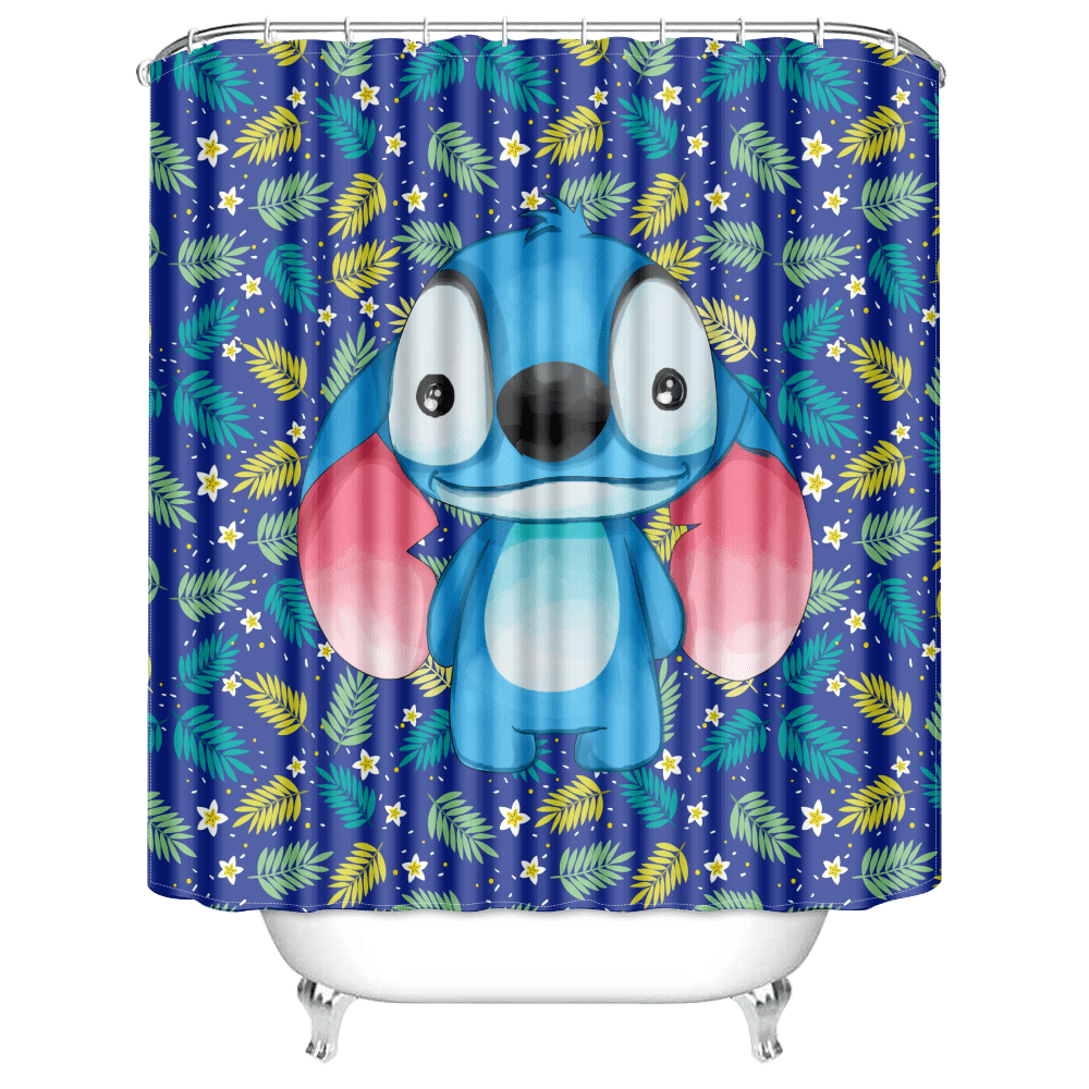 Lilo & Stitch Waterproof Fabric Shower Curtain for Bathroom,Lilo