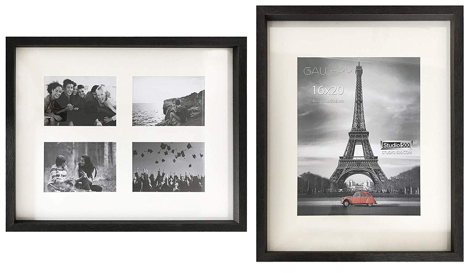 Studio 500 VALUE 2-PACK~16x20 Smooth Black Contemporary Picture Frame Set! 