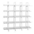 thumbnail image 2 of Metal Frame Storage Shelf for Living Room, Home Office Open Bookshelf, 5 Tier Bookcase - White, 2 of 8