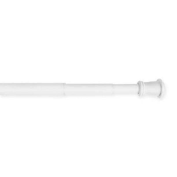 Maytex 48 To 120 Inch Adjustable Tension Curtain Rod In White Com 120 Inch Adjustable Tension Curtain Rod, Tension Curtain Rods 120 Inches
