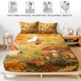 thumbnail image 5 of Twin Sze Fitted Sheet Set - Fall Forest 2 Piece Bedding Sets 16" Deep Pocket Fitted Sheet with 1 Pillowcase, Thanksgiving Gnomes Mushroom Maple Leaves Trees Brushed Microfiber Hotel Luxury Bed Sheets, 5 of 9