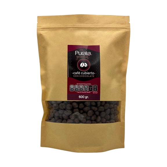 Grano de Café Cubierto de Chocolate con Leche Puralia Gourmet 600 g Puralia Cafe con chocolate 600g