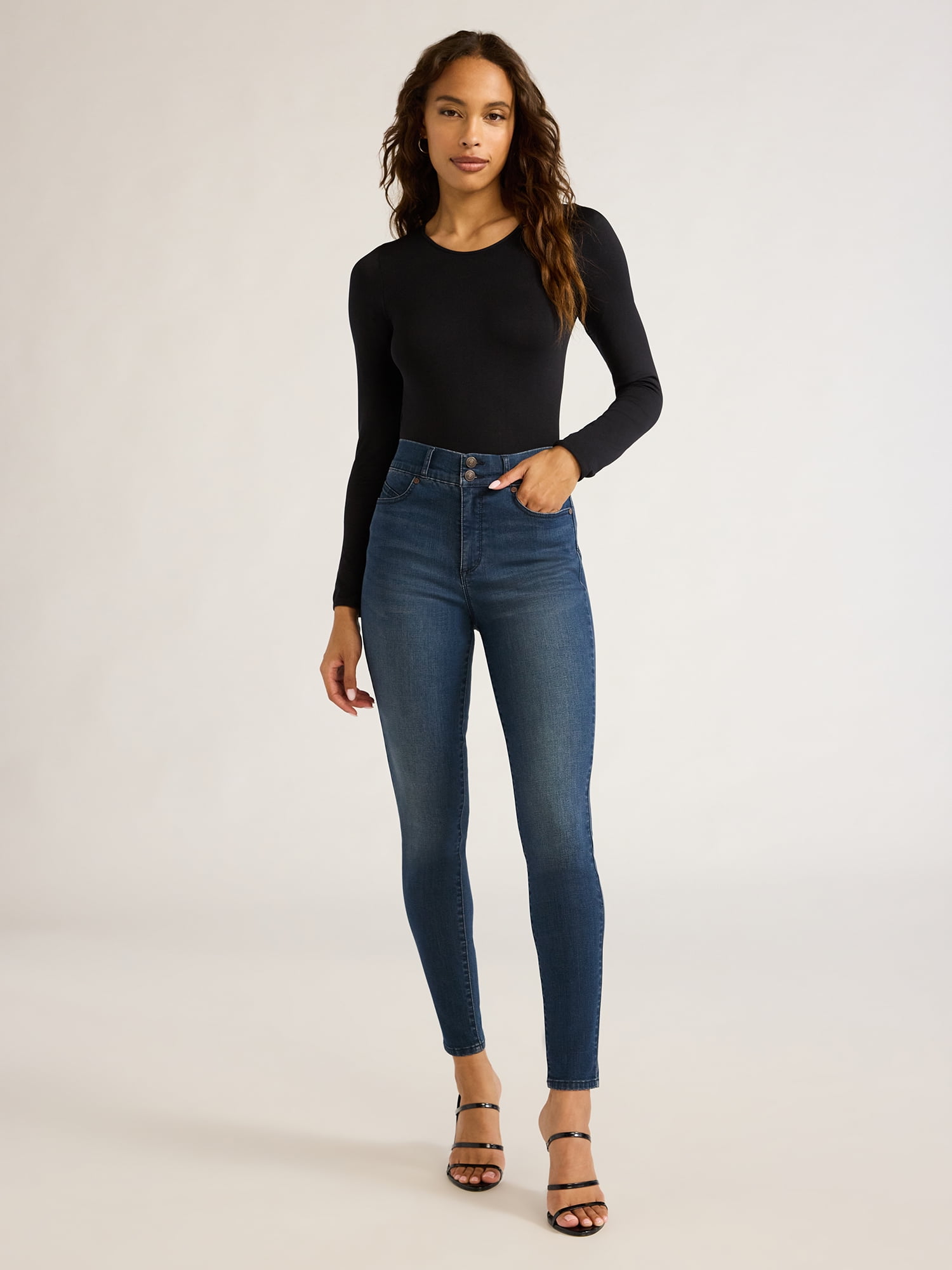 Sofia Jeans Women's and Women's Plus Eva Contouring Skinny High Rise Ankle Jeans, 25" and 27" Inseams, Sizes 0-28