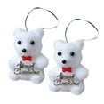 2 Pcs White Foam Window Stain Glass for Kids Christmas Bear And Fawn