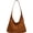 Brown, variant on Suede Vegan Leather Crescent Shoulder Bag Women’s Tote Handbag Satchel Crossbody Purse Work Slouchy Bag