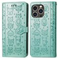 thumbnail image 1 of Funda Cartera FOXDOCK para iPhone 14 ProMax , Flip PU con Relieve de Gatos y Perros, Tarjetero y Soporte, 1 of 6