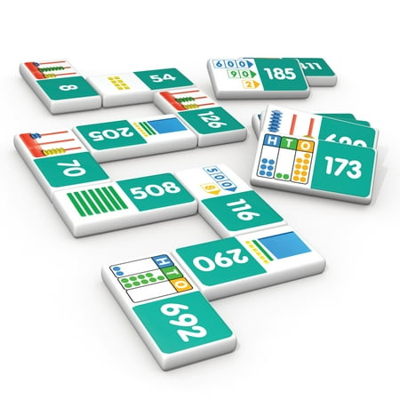 UPC: 0858136006805 | Place Value Dominoes Junior Learning Activity Cards for Ages 6-8 Grade 2 Grade 3 Learning Math Perfect for Home School Educational Resources