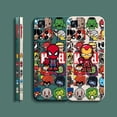 thumbnail image 5 of Case For Redmi Note 12 11 11T 11R 9 9S 8 7 7S PRO PLUS 4G 5G Simple Liquid silicone Case Marvel Cartoon Iron Spider-Man Poster, 5 of 5
