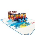 thumbnail image 4 of Tarjeta emergente 3d para el día del padre, tarjetas de felicitación artísticas, bendición, gracias por el regalo del Festival de cumpleaños del padre, el hijo y el marido, 4 of 5