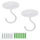 thumbnail image 2 of Billuyoard 2 pack/lote cuidado de plantas reales en interiores con estos ganchos para plantas confiables ganchos para plantas colgantes Jardín y Patio Blanco, 2 of 6