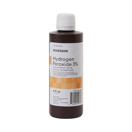 Mc-Kesson Brand 141564-CS 4 oz Hydrogen Peroxide Antiseptic Topical Liquid - Pack of 24