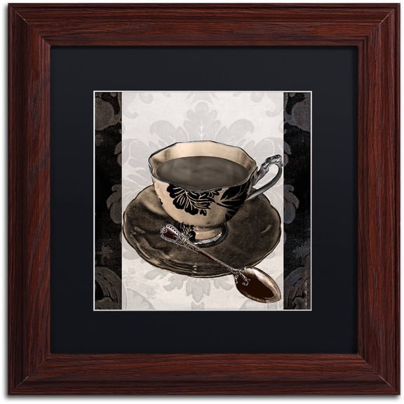 Trademark Fine Art "Vintage Cafe IV" Canvas Art by Color Bakery Black Matte, Wood Frame