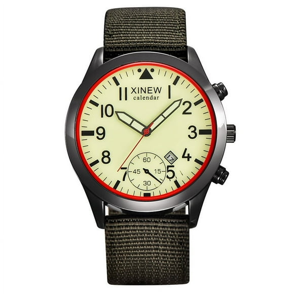 TopLLC Men's Watch Fashion Wrist Watch Mens Military Quartz Watch Black Date Luxury Sport Luminous Wrist Watch Watch for Men