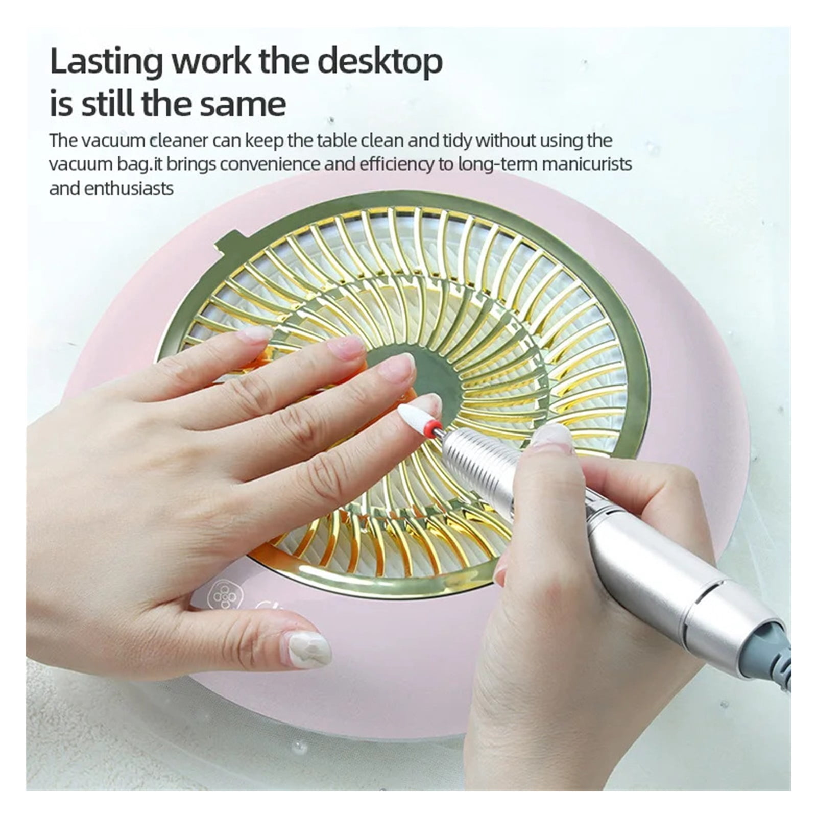 2 in 1 Nail Drill Machine 35000RPM Nail Sander Nail Vacuum Cleaner Intelligent Touch Screen Electric Electric Armor Remover