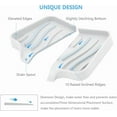 thumbnail image 3 of Qnjujn Silicone Bathroom Soap Dishes with Drain Spout-Bathroom and Kitchen Sink Organizer, Sponge Holder, Dish Soap Tray, for Dispenser, Scrubber, Bottle, Cup on Sink or Counter White, 3 of 5