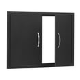 thumbnail image 3 of VEVOR BBQ Access Door, 31W x 24H Inch Double Outdoor Kitchen Door, Cold Plate Flush Mount Door, Wall Vertical Door with Handles, for BBQ Island, Grilling Station, Outside Cabinet, 3 of 9