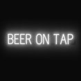 thumbnail image 1 of SpellBrite BEER ON TAP LED Sign for Business. 38.7" x 6.3" White BEER ON TAP Sign Has Neon Sign Look With Energy Efficient LED Light Source. Visible from 500+ Feet, 8 Animation Settings., 1 of 4