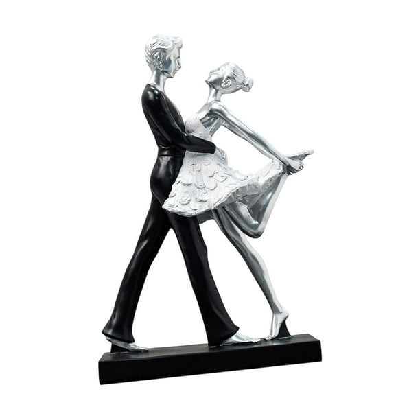 Romantic Couple Art Dancing Sculpture Figurine Statuette Ornament ...