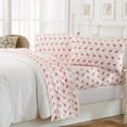 thumbnail image 2 of Great Bay Home Coastal Microfiber Wrinkle Resistant Sheet Set  (King, Flamingo), 2 of 6