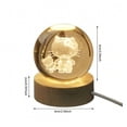 thumbnail image 2 of Lampara luz led, esfera cristal, lampara pequeña, Melody, 2 of 4