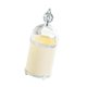 thumbnail image 4 of Tarro de almacenamiento Tenedor Contenedor de almacenamiento Decoración del hogar con tapa Cuchara de café Tenedor de postre borde de plata amarilla, 4 of 9