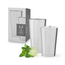 Viski Stainless Steel Cocktail Shaker Tins, Boston Shaker, 28 oz and 18 oz