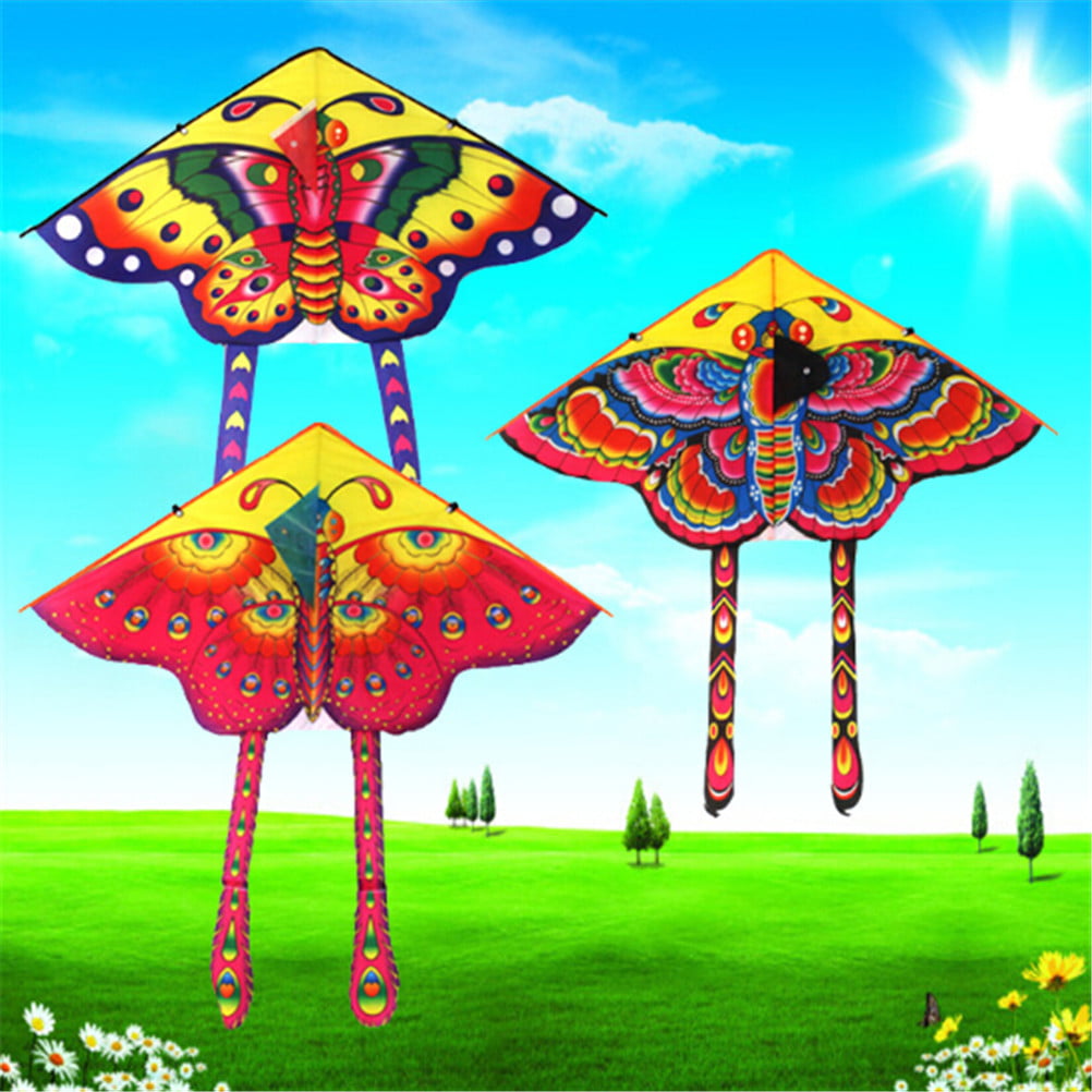 90cm Single Line Novelty Animal Huge Butterfly Kites Toys For Kids H9Q0 