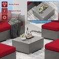 thumbnail image 5 of SUNCROWN Outdoor Patio Furniture Set 7 Piece Outdoor Sectional Sofa Grey Wicker Conversation Sofa Set with Coffee Table and Cushions,Red, 5 of 15