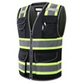 thumbnail image 1 of Chaleco de seguridad JKSafety Hi-Vis de malla negra para hombre y mujer XXL, 1 of 5