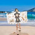 thumbnail image 2 of Yayeee Kids Hooded Towels Toddler Soft Absorbent Beach Bathing Wrap 50" x 23.5", Magical Halloween Girl, 2 of 5