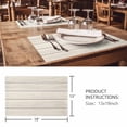 thumbnail image 3 of Placemats Set of 4, Beige Wood Grain Woven Placemat, Linen Place Mats for Kitchen/Dining Tables, Rustic Retro Wooden Plank Farmhouse Washable Table Mats for Party, 3 of 8