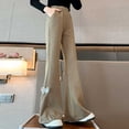 thumbnail image 5 of EnJoCho Teen Girls Kids Tween Cute Flare Leggings Bow Wide Leg Stretchy Elastic High Waisted Yoga Dance Pants 𝖸2k Trendy Botcut Bottoms Athletic Casual Streetwear Fashion, 5 of 5