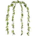 thumbnail image 3 of 4Pcs 6.6Ft/Piece Artificial Flowers Silk Wisteria Garland Artificial Wisteria Vine Rattan Silk Hanging Flower for Home Garden Outdoor Ceremony Wedding Arch Floral Decor (White), 3 of 14