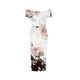 thumbnail image 5 of ICHUANYI Clearance Women Sexy Printed Hip Wrap Split Sleeveless Off Shoulder Short Sleeve Dresses(White, M) ICHUANYI WER2023081002565, 5 of 5