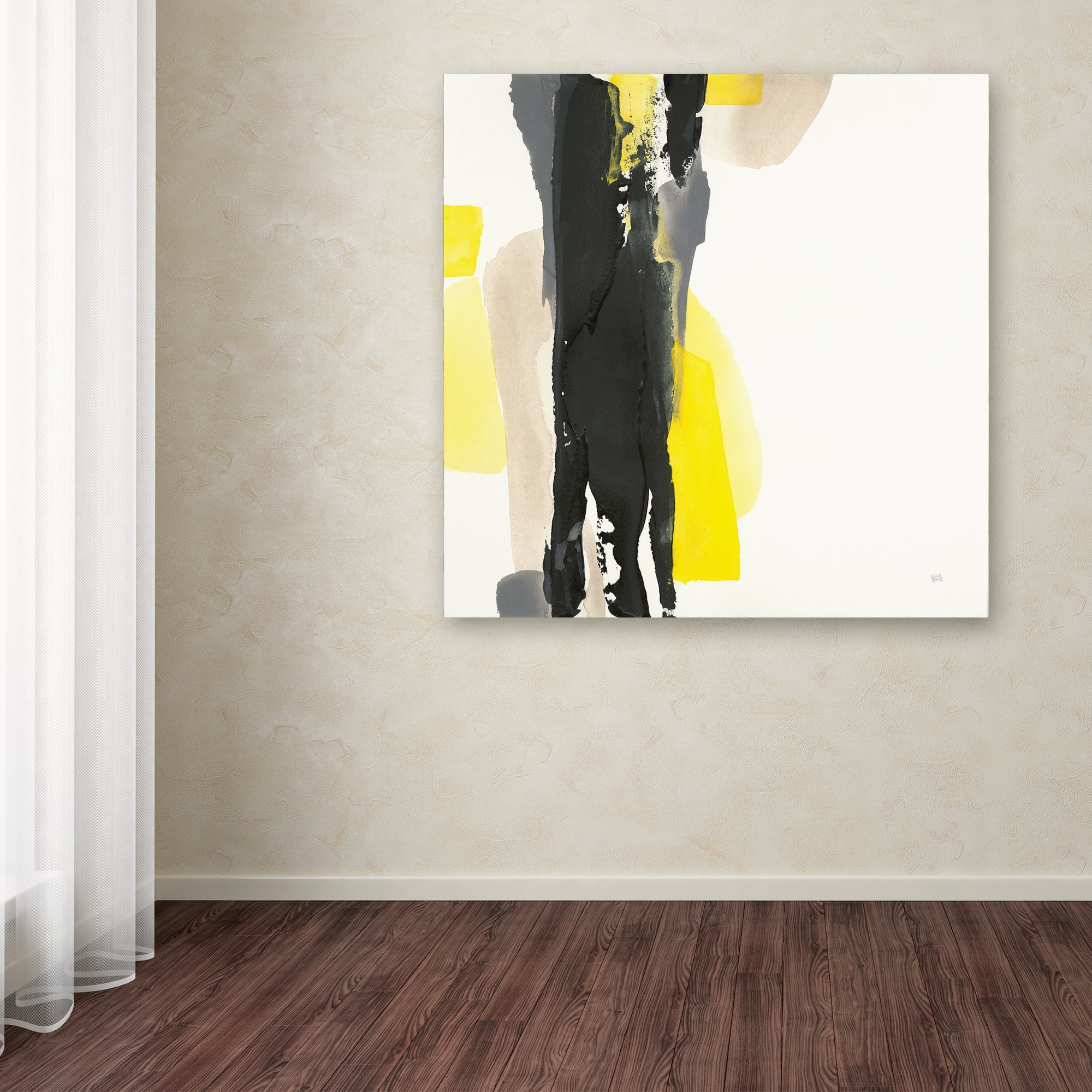 Trademark Fine Art 'Black and Yellow II' Canvas Art by Chris Paschke