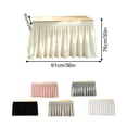 thumbnail image 2 of Leeye Polyester Elegant Pleated Cover Adjustable Skirt for Banquet Buffet Length Fitted with Closure Ideal Floor Wedding Party Celebration Events, 2 of 8