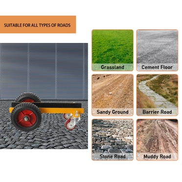 NICCOO Heavy Duty Panel Dolly Slab Cart 500kgS Capacity Door Dolly with Wheels, Adjustable Drywall Mover Panel Drywall Cart Material Handling All Terrain