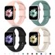 thumbnail image 1 of 4-Pack Sport Band Compatible with Apple Watch Band 38/40/41mm, Silicone Replacement Wristband for iWatch Ultra/Ultra 2, Series 9 8 7 6 5 4 3 2 1SE, 1 of 5