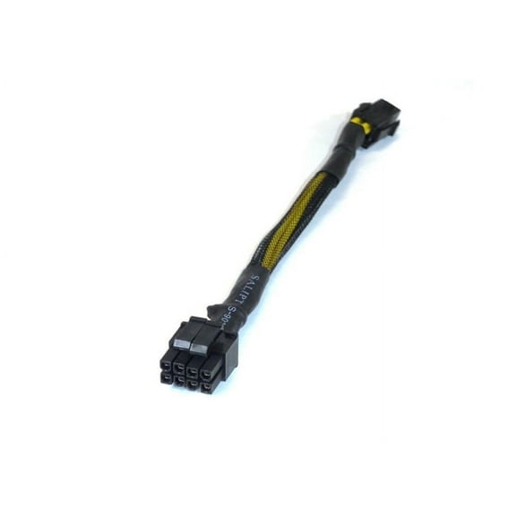 AYA 6" 8-Pin EPS Female Cable Adapter from P4 ATX 4-Pin Male with Black Sleeves AYA-8EPS-ATX4