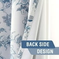 thumbnail image 5 of Turquoize Blackout Curtains 2 Panels Set Floral Print Drapes for Bedroom Thermal Insulated Grommet Window Curtain for Living Room(52"x 108",Storm Blue Floral), 5 of 6