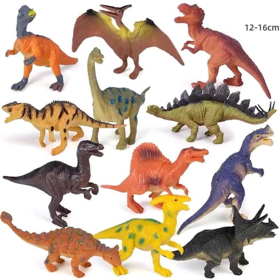 Jia Store Dinosaur Figure Toys Mini Dino Figurines Jurrassic Dinosaurs, Cake Topper Small Tabletop Figure - 12 PCS
