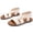 Almond 7005, variant on Women's Comfortable Flat Slide Sandals - Summer Fashionable with Elastic Ankle Strap.