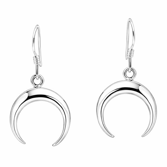 Dancing in the Moonlight Crescent Moon .925 Sterling Silver Earrings