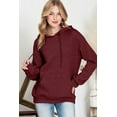 thumbnail image 6 of Eytino Hoodies for Women Fall Waffle Knit Hoodies Long Sleeve Drawstring Casual Pullover Sweatshirt with Pockets Red S, 6 of 11