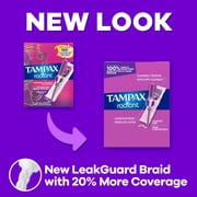 Tampax Radiant Tampons with LeakGuard Braid, Light Absorbency, 28 Count