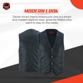 thumbnail image 7 of Daniel Smart Biker Vest for Men Premium Goat Leather Motorcycle Vest with Unique V-Shaped Design and Multiple Pockets, 7 of 7