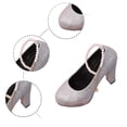thumbnail image 5 of Win s Way Women's Closed Toe Pearl Ankle Strap Heel Suede Pumps Dress High Heels, 5 of 9