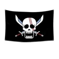 thumbnail image 3 of Bandera de calavera pirata de One Piece de Anime, decoración de pared para el hogar y el dormitorio, pancarta con pintura de sombrero de paja de Luffy, bandera pirata, juguetes para niños, regalo, 3 of 5