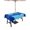 Aqua Navy Blue, variant on Pink Navy Blue Flamingo Outdoor Tablecloth with Umbrella Hole, Summer Beach Coastal Modern Art Spillproof Waterproof Outdoor Table Cover, Patio Tablecloths for Party/Garden/Picnic, Round 54 inch