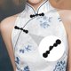 thumbnail image 5 of 12 botones de rana con nudo chino negro de 1 agujero con cierre de cuentas, hebilla tradicional vintage para cheongsam, a granel, 5 of 9